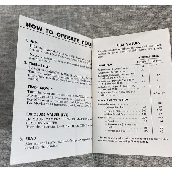 How to Use General Electric Mascot II Exposure Meter Instruction Book Paperback - Picture 3 of 6